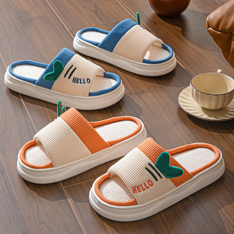 Women Shoes On Sale - Nowe lniane kapcie damskie do domu,