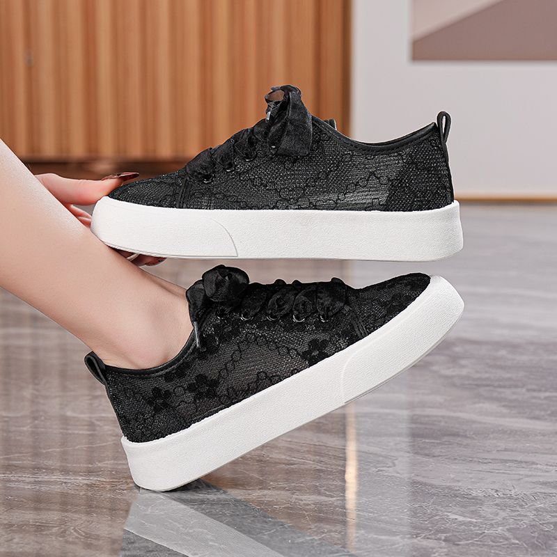 Women Shoes Must Have - ​ Damskie białe sneakersy casual 2025,