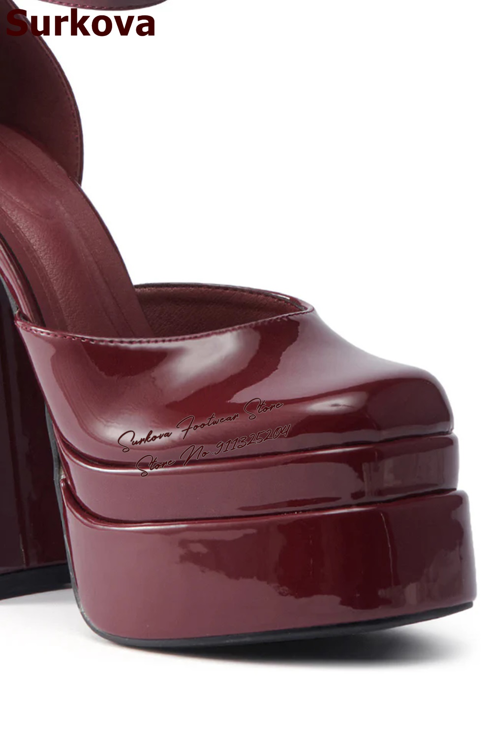 Szpilki Surkova Burgundy Lakie – Women'S Shoes Burgundy recenzja i cena