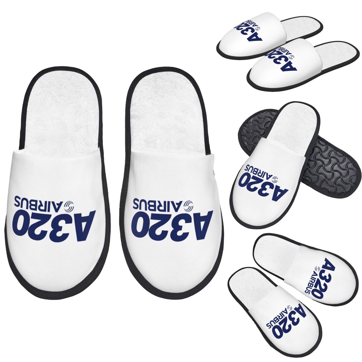 Klapki damskie z logo Airbus A – Women Shoes Logo recenzja i cena
