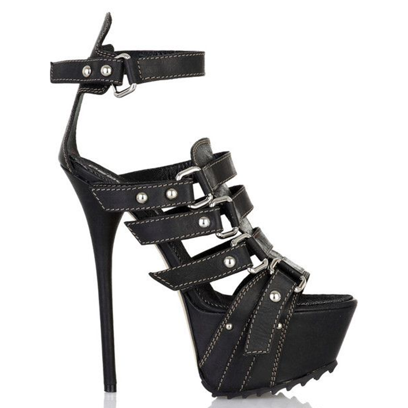 Sandały z metalowymi nitami, p – Peep Toe Heels recenzja i cena