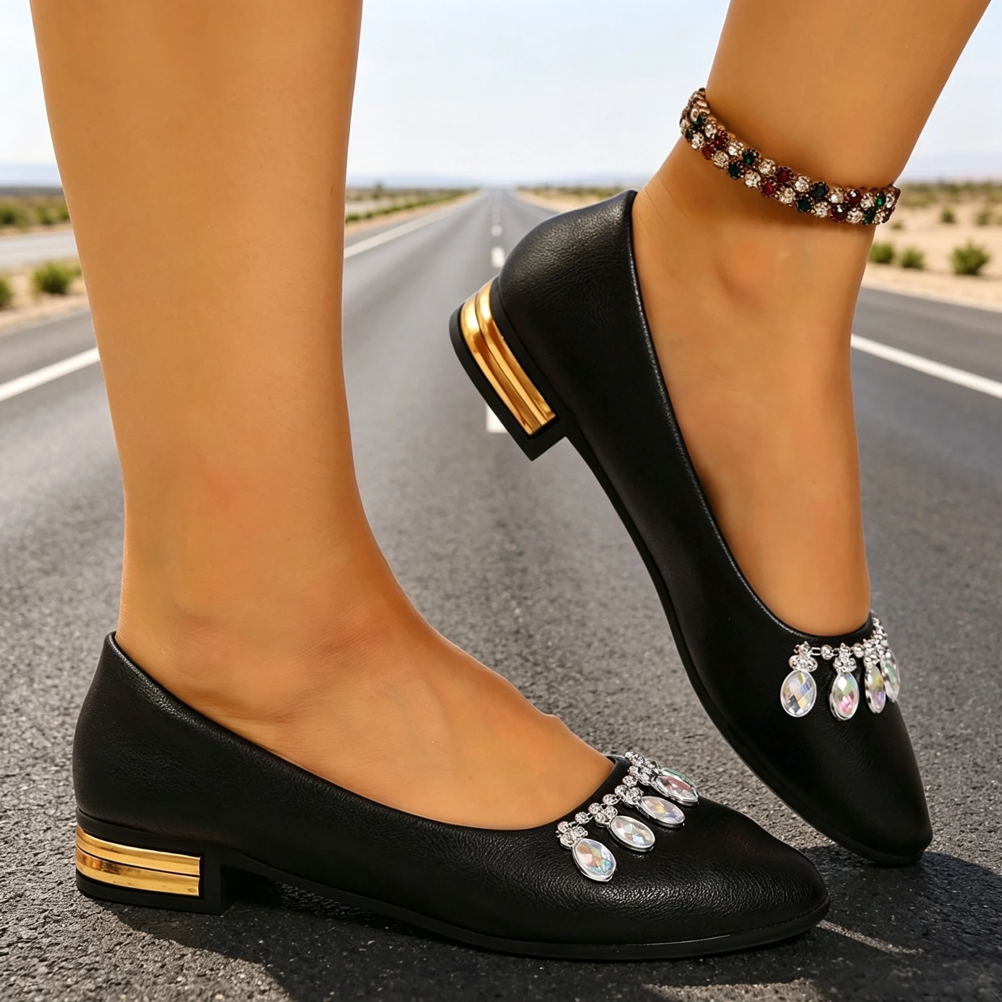 Damskie baleriny z ostrym nosk – Women'S Shoes Popular recenzja i cena