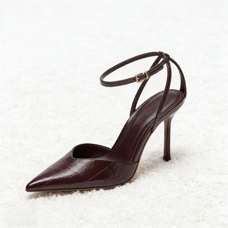 Szpilki damskie w kolorze burg – Women'S Shoes Burgundy recenzja i cena